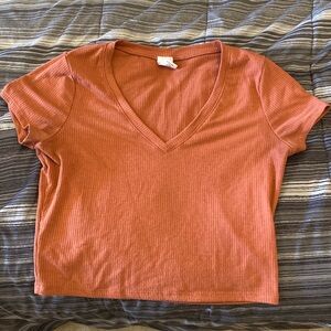 Coral pink basic tee